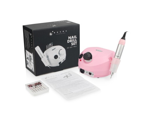 Фрезер BUCOS ZS-601 PRO Pink  (35000/45W) укр. посібник (+ 6 покращених фрез), 3 міс.гарантія