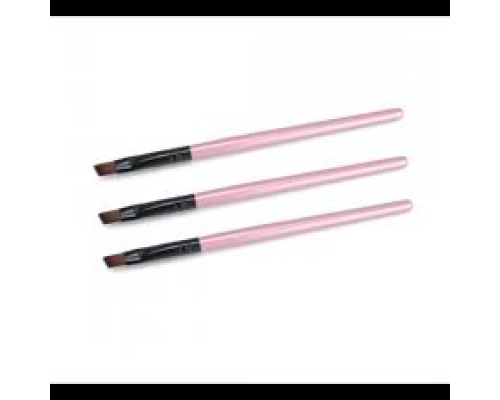 Пензлик для брів скошений рожевий K13163