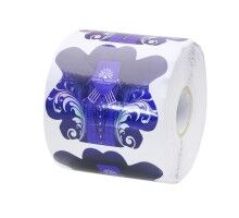 Форми для нарощування нігтів GLOBAL FASHION 30шт/уп. сині "СТИЛЕТ"