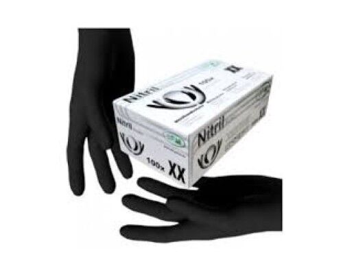 Рукавички НІТРІЛОВІ  SFM чорні р-р. XL (3пари/уп)