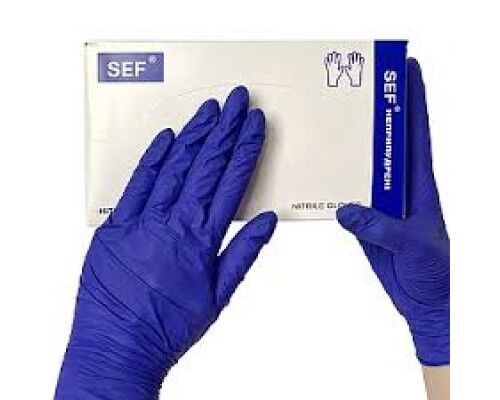 Рукавички НІТРІЛОВІ  SFM сині р-р. XS  (3пари/пач)