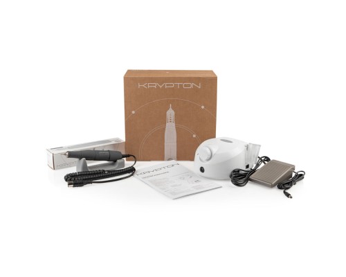 Фрезер для манікюру та педикюру KRYPTON XPS-400 WHITE/GRAY - 40 000 об/хв 65W