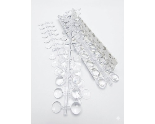 Палітра демонстраційна кругла для майстра з клейовою основою (прозора) 120шт