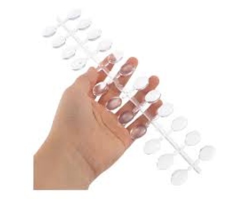 Палітра демонстраційна кругла для майстра з клейовою основою (прозора) 120шт