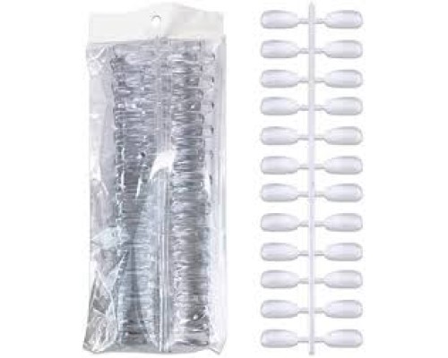 Тіпси для демонстраційного планшету акрилові закруглені (прозорі) 5 планш./уп 120шт