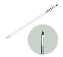 Пензлик для моделювання нігтів №2 (прозорий) скошенний