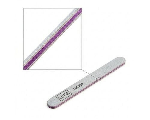 Luma Пилка для манікюра сіра, тонка пряма  240х320