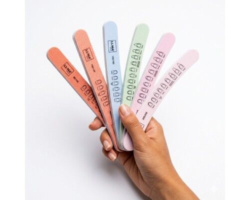 Luma Пилка для манікюра кольорова, товста  "Банан" 80х100