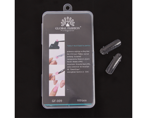 Верхні форми для нарощування нігтів GLOBAL FASHION GF-009  №04 малі без розмітки