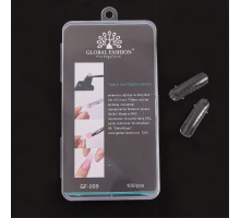 Верхні форми для нарощування нігтів GLOBAL FASHION GF-009  №02 малі з розміткою квадрат