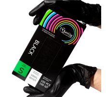 Рукавички SanGig - ВІНІЛОВІ - Чорні - S (6-7)