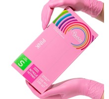 Рукавички SanGig - Нітрилові - Рожеві - S (6-7)