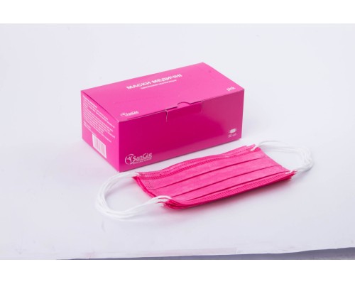 Маски Sangig одноразові SanGig Маски одноразові SanGig Маски медичні SanGig - 50 шт, Рожеві