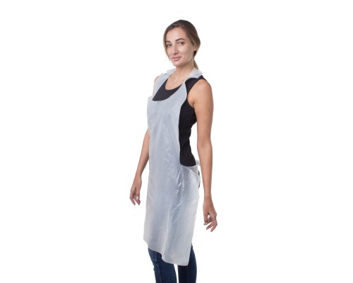 Фартух одноразовий SanGig поліетиленовий Standart, 100 шт Білий