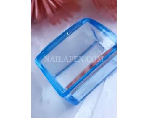 Штамп для стемпінгу силіконовий синій квадратний