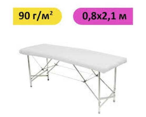 Чохол на кушетку з резинкою універсальний Doily 0.8*2.1(1шт/пач)зі спанбонду 80г/м2Колір:білий