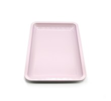Металевий лоток прямокутний, 18*12.5 см, рожевий