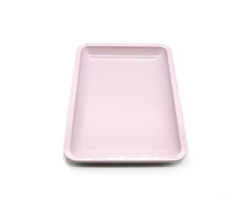 Металевий лоток прямокутний, 18*12.5 см, рожевий
