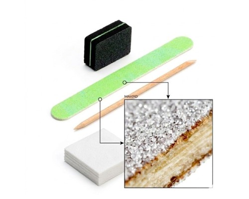 Luma одноразовий набір для манікюру "Зелений" пилка+баф (пилка100/180+баф 100/150)