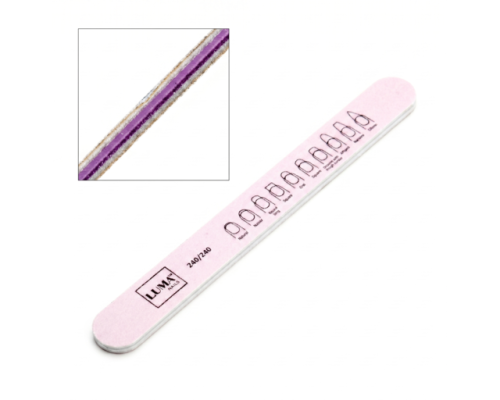 Luma Пилка для манікюра кольорова, товста пряма 240х240#