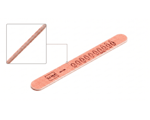 Luma Пилка для манікюра кольорова, тонка пряма 80х100#
