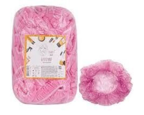 Шапочка медична нестирильна на подвійній резинці Panni Mlada (100шт/уп)зі спанбонду Колір:рожевий