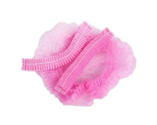 Шапочка медична нестирильна на подвійній резинці Panni Mlada (100шт/уп)зі спанбонду Колір:рожевий