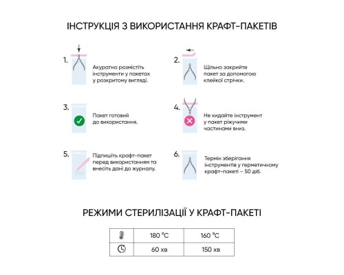 MicroSTOP ЕСО крафт-пакети для стерилізації (повітря/пара) бурий  75*150 (10шт уп)