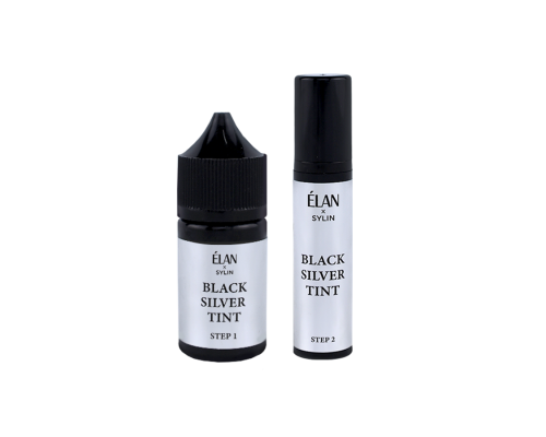 ELAN Система фарбування вій з інкапсульованим сріблом <BLACK SILVER TINT> Засіб 2