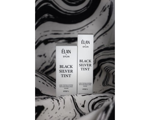 ELAN Система фарбування вій з інкапсульованим сріблом <BLACK SILVER TINT> Засіб 2