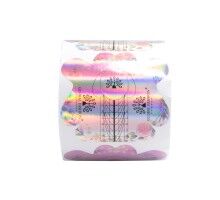 Форми для нарощування нігтів GLOBAL FASHION 300шт/уп.овал (рожеві з квітами)   300шт.