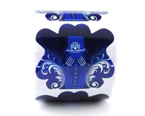 Форми для нарощування нігтів GLOBAL FASHION 300шт/уп сині "СТИЛЕТ"