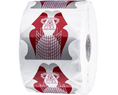 Форми для нарощування нігтів GLOBAL FASHION 300шт/уп овал, сірі