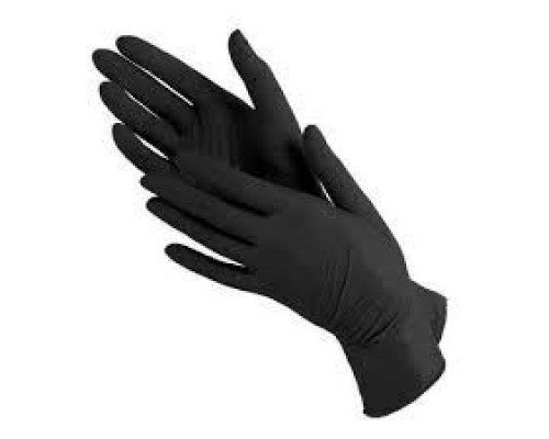 Рукавички НІТРІЛОВІ  SFM чорні р-р. S  (100 шт/пач)