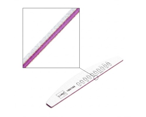 Luma Пилка для манікюра сіра, тонка "Напівмісяць" 180х180