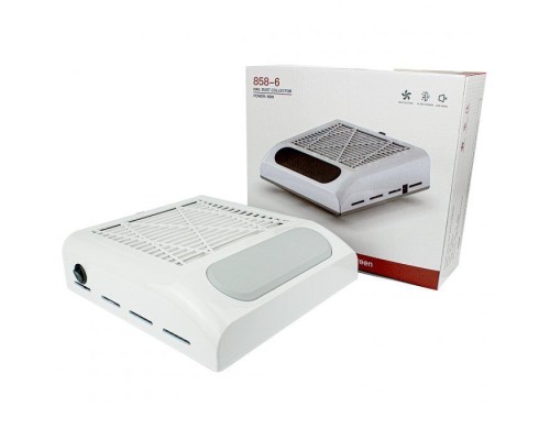 Витяжка для манікюру з HEPA фільтром 80Вт 858-6 біла,прямокутна