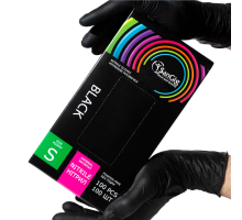 Рукавички SanGig - Нітрилові -Чорні S (100шт)