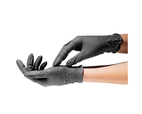 Рукавички SanGig - Нітрилові -Чорні M (100шт)