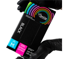 Рукавички SanGig - Нітрилові -Чорні M (100шт)