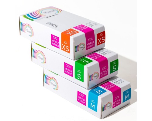 Рукавички SanGig - Нітрилові -Білі S (100шт)