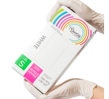 Рукавички SanGig - Нітрилові -Білі S (100шт)