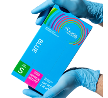 Рукавички SanGig - Нітрилові Синій S (100шт)