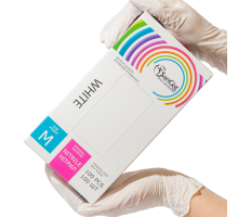 Рукавички SanGig - Нітрилові -Білі M (100шт)