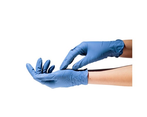 Рукавички SanGig - Нітрилові Синій М (100шт)