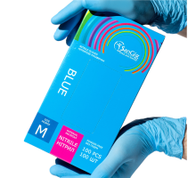 Рукавички SanGig - Нітрилові Синій М (100шт)