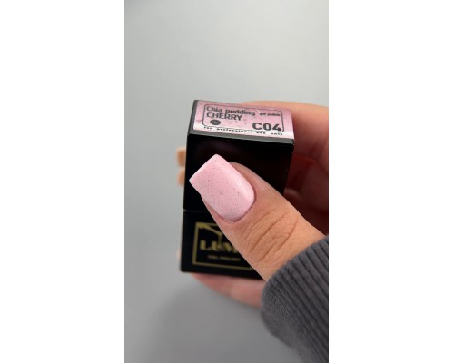 LUMA gel polish Chia pudding C04 Cherry 10ml (рожевий с крихтою)