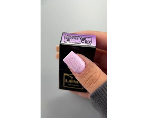 LUMA gel polish Chia pudding C07 Berries mix 10ml  (фіолетовий с 
крихтою)