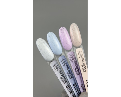 LUMA gel polish Chia pudding C12 Grape 10ml  (фіолетовий с крихтою)