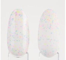LUMA gel polish Donuts D01 Vanila ice 10ml (білий з кольоровою крихтою)