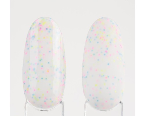 LUMA gel polish Donuts D01 Vanila ice 10ml (білий з кольоровою крихтою)